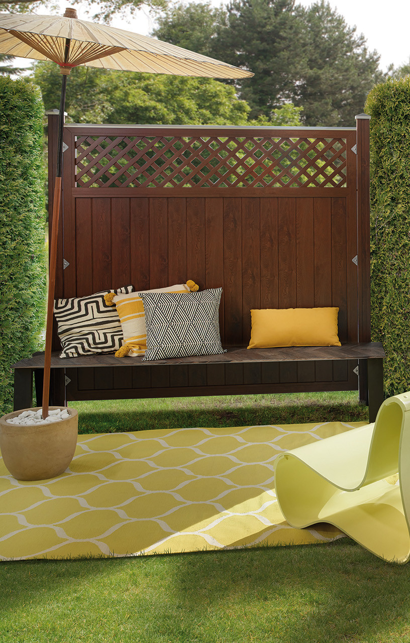 Sichtschutz Holz nussbaum von Traumgarten