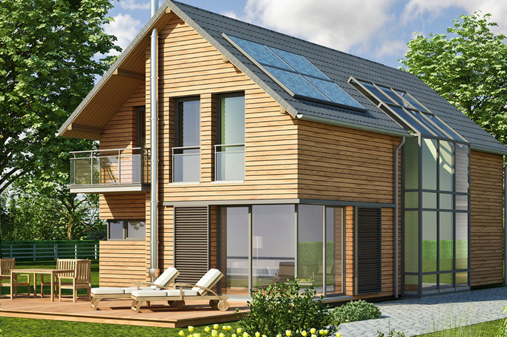Einfamilienhaus mit Holzfassade