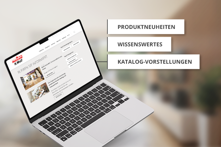 HolzLand Wulf Blog auf einem Laptop